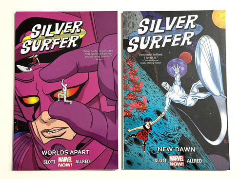 Silver Surfer Vol 1 & 2 Worlds Apart & New Dawn Marvel TPB Paperback Comic Books