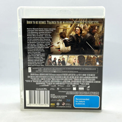 The Three Musketeers - 3D Blu-Ray DVD