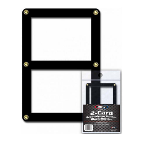 BCW Screwdown Holder Double 2 Card Black Frame