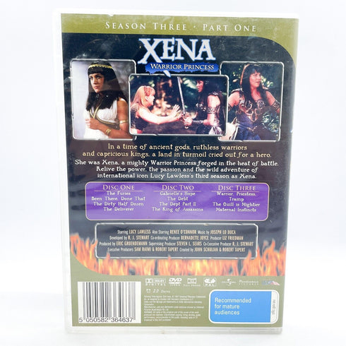 Xena Warrior Princess Season 3 Part 1 - 3-Disc DVD Series
