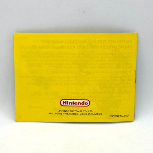 Mario & Yoshi Instruction Booklet Manual for Nintendo Game Boy