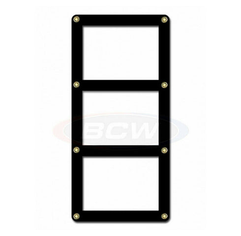 BCW Screwdown Holder 3 Card Black Frame