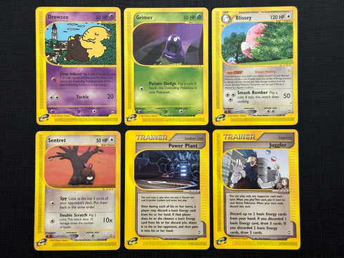 Blissey Drowzee Grimer Sentret Juggler Power Plant /147 Aquapolis Pokemon Cards