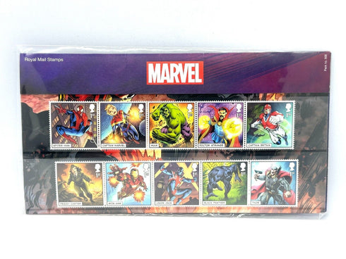 Marvel Comics Royal Mail UK GB Stamp Set Collection Presentation Pack