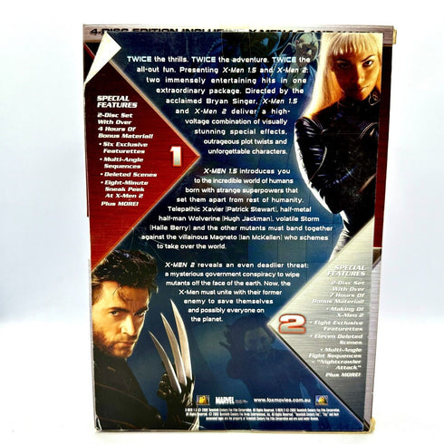 X-Men 1.5 and X-Men 2 (X2) Double Pack (Marvel) - DVD