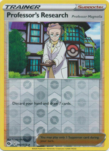 Professors Research Reverse Holo 062/073 Rare Champions Path Pokemon Card