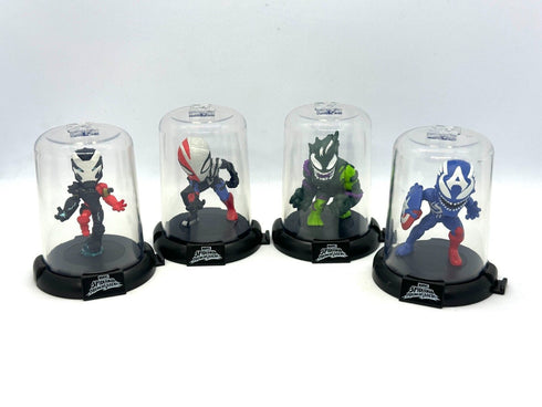 Marvel Spider-Man Maximum Venom Domez Set of 4 Hulk Iron Man Captain America