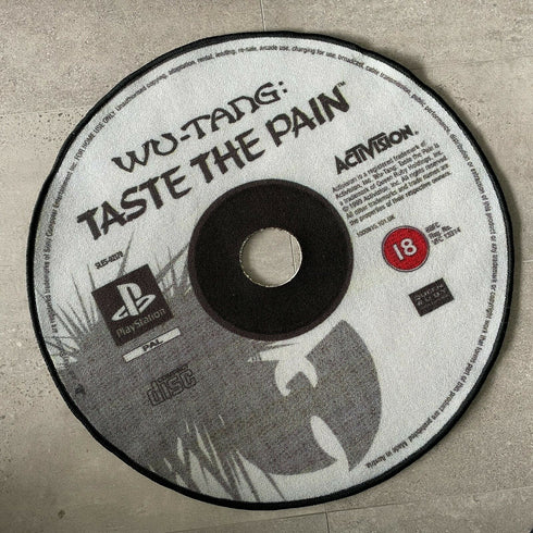 Wu-Tang Taste the Pain PlayStation 1 Game CD Disc Hip Hop Rug Circular Floor Mat