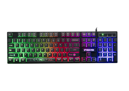 Spider-Man 3-in-1 Gaming Combo (Marvel) Keyboard, Mouse, Mat/Pad, Stickers