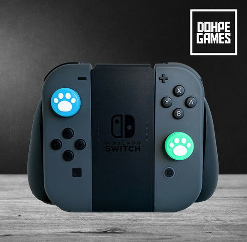 Blue & Green Paw Thumb Grips