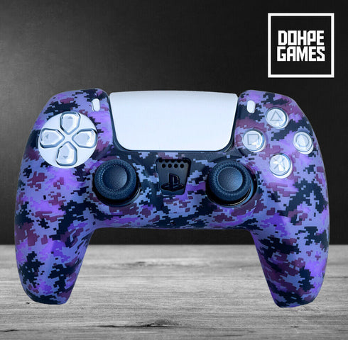 Purple Digital Camo PS5 Controller Skin