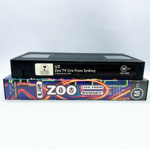 U2 VHS Video Set - ZooTV Live from Sydney, Australia and Popmart Mexico City