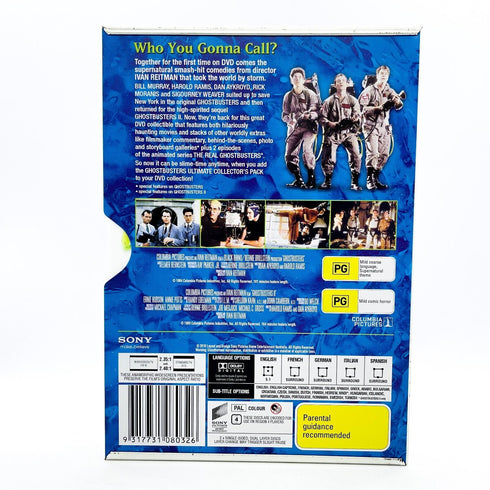 Ghostbusters 1 & 2 Double DVD Set with Steel Collectors Tin Slipcover