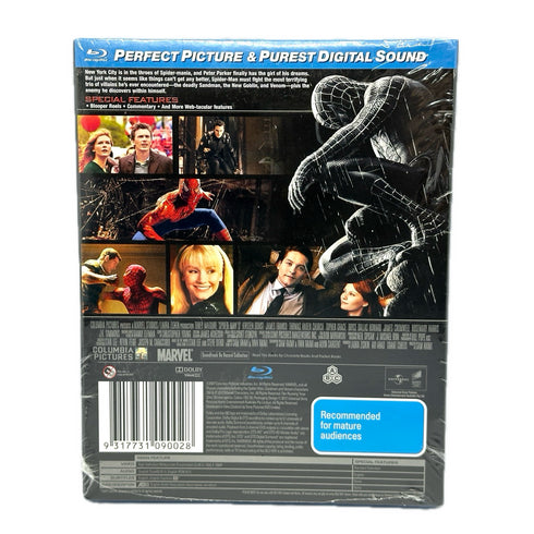 Spider-Man 3 (Marvel) with Slipcover - Blu-Ray DVD - Brand New & Sealed