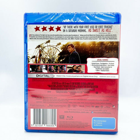 Love, Simon Blu-Ray DVD - Brand New & Sealed