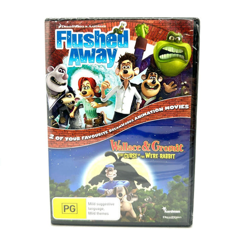 Flushed Away / Wallace & Gromit The Curse of the Were-Rabbit - 2 Movie Set - DVD