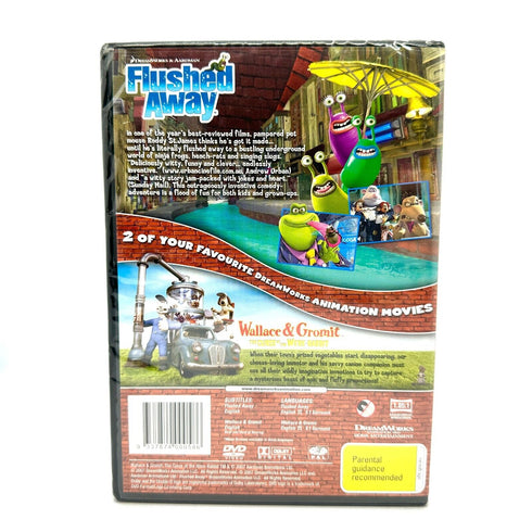 Flushed Away / Wallace & Gromit The Curse of the Were-Rabbit - 2 Movie Set - DVD