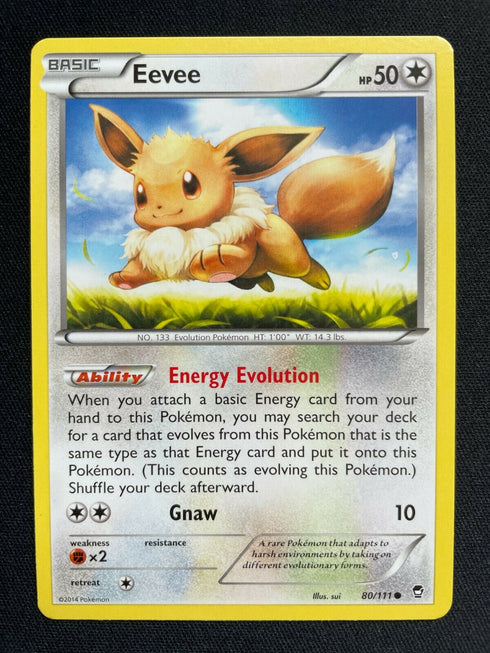 Eevee 80/111 Furious Fists Pokemon Card