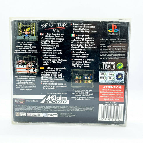WWF Attitude - PlayStation 1 / PS1 / PSX Game WWE Wrestling