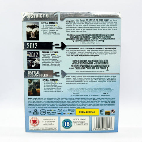 District 9 / 2012 / Battle: Los Angeles - 3 Movie Collection - Blu-Ray DVD