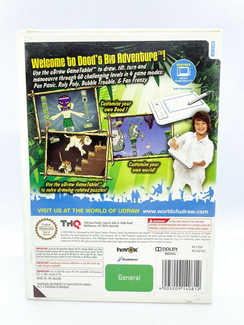 Dood's Big Adventure (uDraw) - Nintendo Wii Game