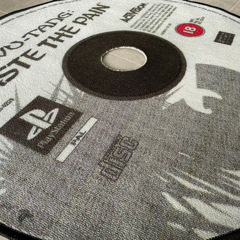 Wu-Tang Taste the Pain PlayStation 1 Game CD Disc Hip Hop Rug Circular Floor Mat