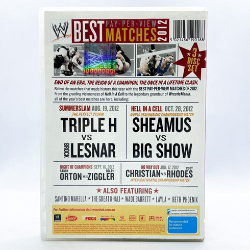 WWE Best Pay-Per-View Matches 2012 - 3 Disc Set - Wrestling DVD