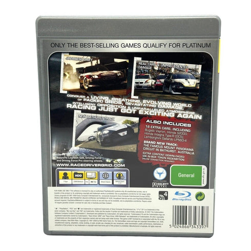 Race Driver: GRID Reloaded - PlayStation 3 / PS3 Game