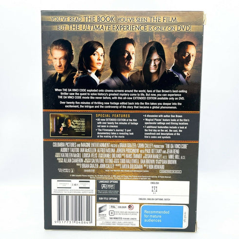 The Da Vinci Code Extended Edition DVD