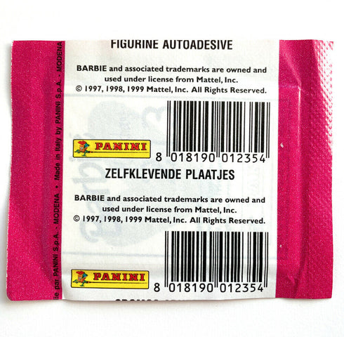 Barbie Holiday Booster Pack NEW SEALED Panini Stickers 1999 Vintage