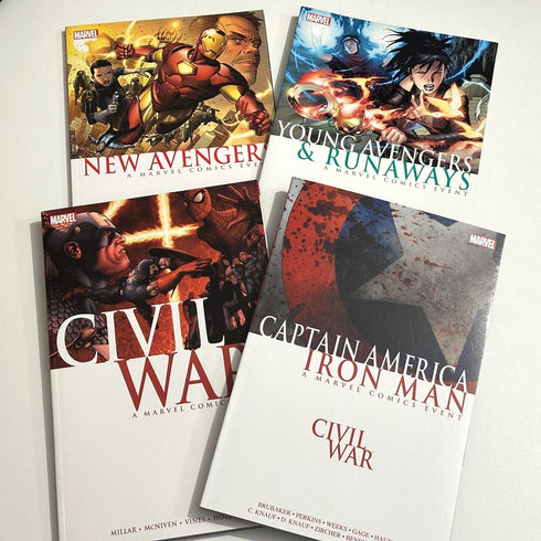 Marvel Civil War Trade Paperback Set Captain America Iron Man New Young Avengers