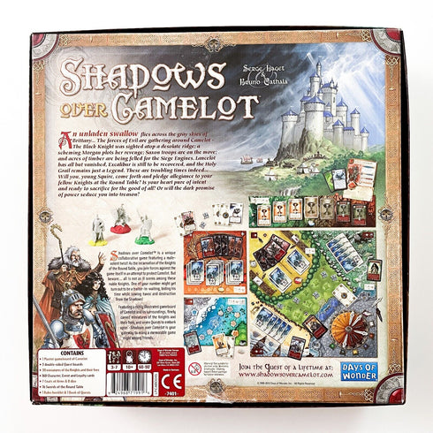Shadows Over Camelot Days of Wonder Board Game 2005