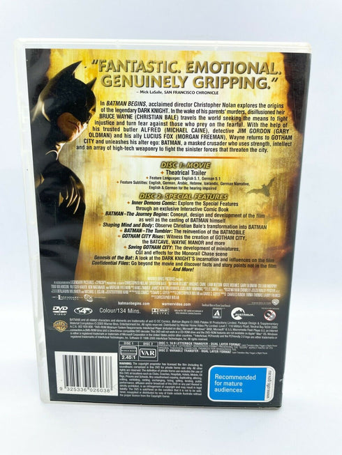 Batman Begins - (2005) 2 Disc Special Edition DVD