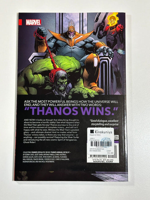 Thanos Wins by Donny Cates Marvel TPB Trade Paperback Comic Book