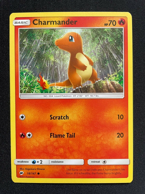 Charmander 18/147 Burning Shadows Pokemon Card