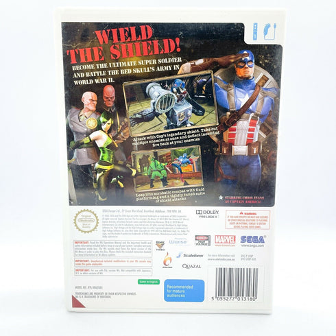 Captain America: Super Soldier - Nintendo Wii Game Marvel