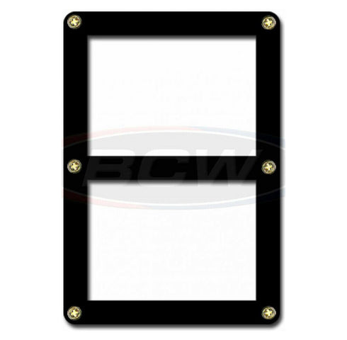 BCW Screwdown Holder Double 2 Card Black Frame
