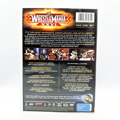 WWE Wrestlemania XXVI (26) 2010 - 2 Disc Set - Wrestling DVD