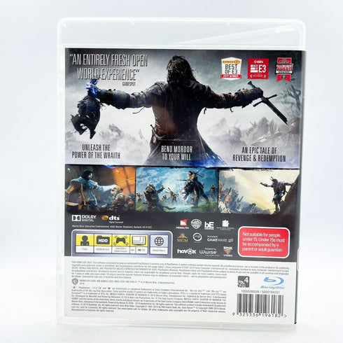 Middle Earth: Shadow of Mordor - PlayStation 3 / PS3 Game