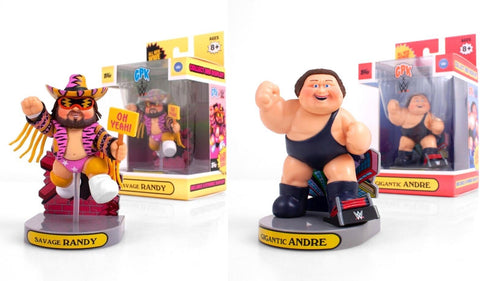 Garbage Pail Kids GPK x WWE Savage Randy & Gigantic Andre Figures Set