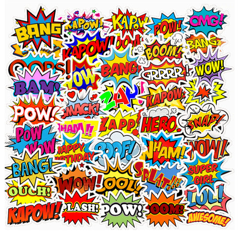 Comic Book Speech Bubble Stickers (Pack of 50)