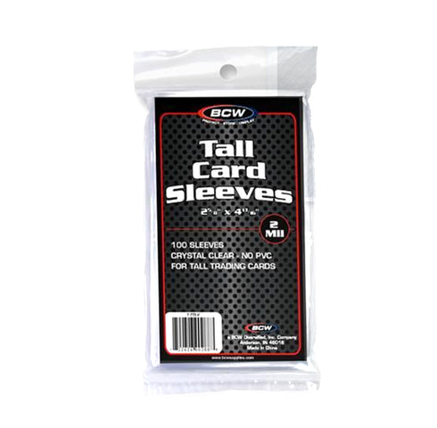 100 x BCW Tall Card Sleeves