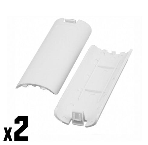 2 x White Wii Remote Battery Cover