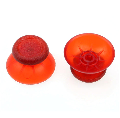 2 x Clear Red PS4 Analog Sticks