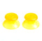 2 x Clear Yellow PS4 Analog Sticks