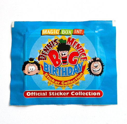 Dennis the Menace Big Birthday Sticker Collection Booster Pack 2001 Magic Box